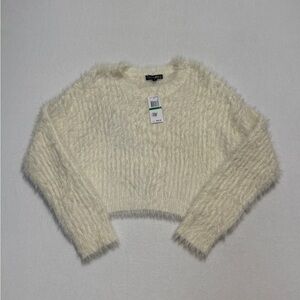 Sun + Moon Ivory Crew Neck Sweater Size L